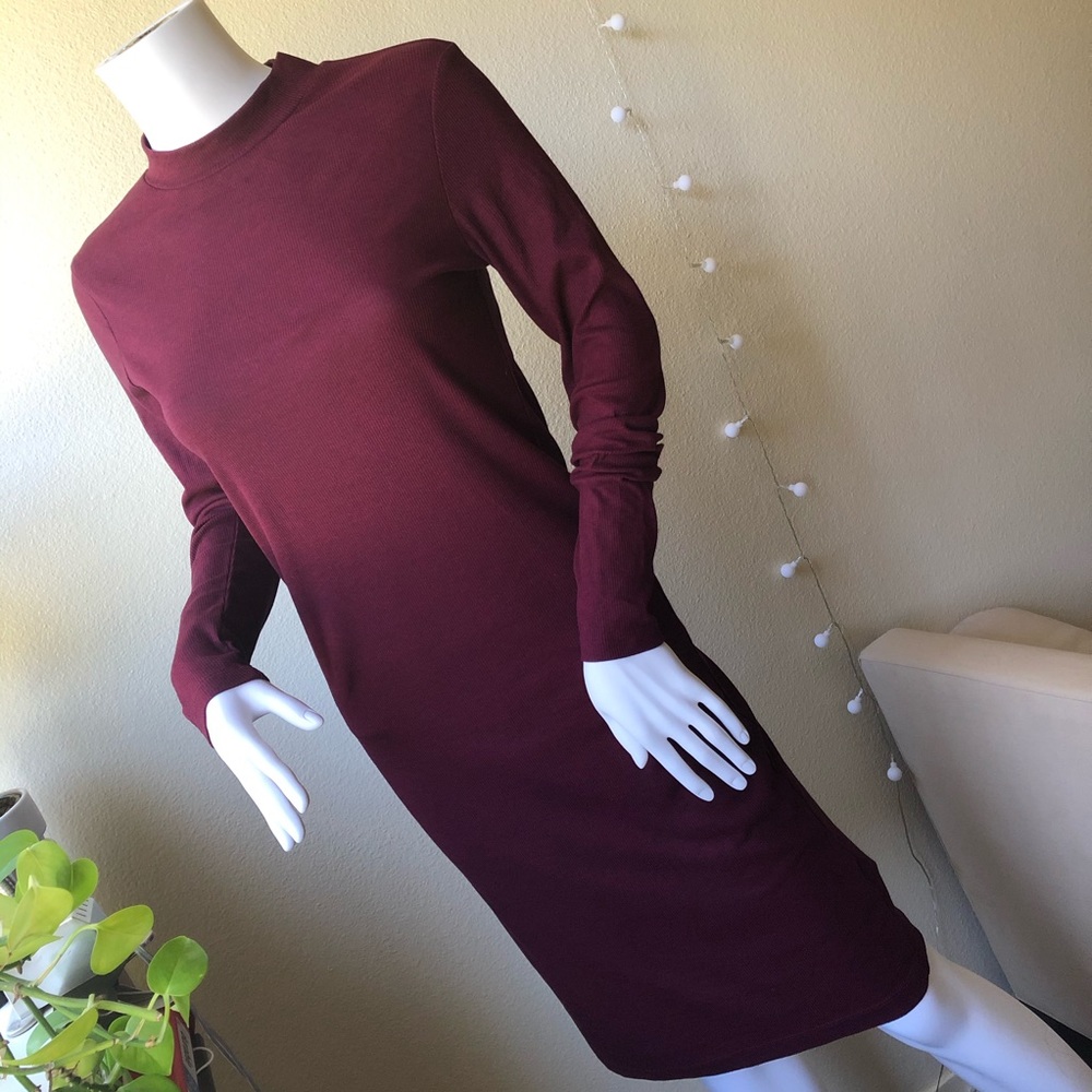 H&M burgundy dress